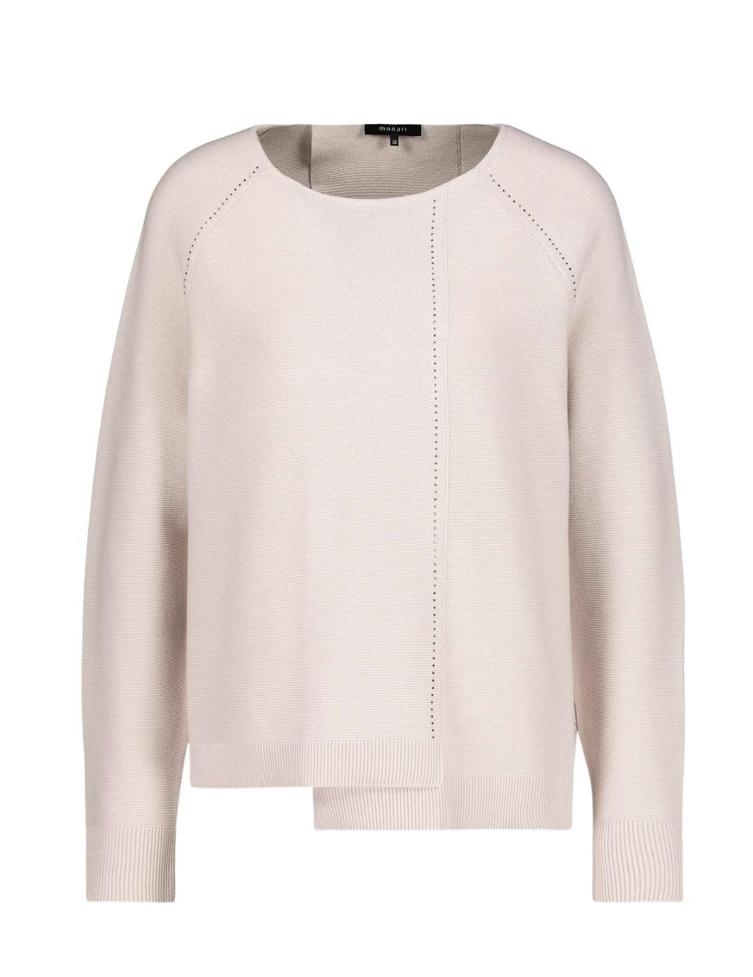 JERSEY ASIMÉTRICO DE ALGODÓN CON PEDRERÍA 