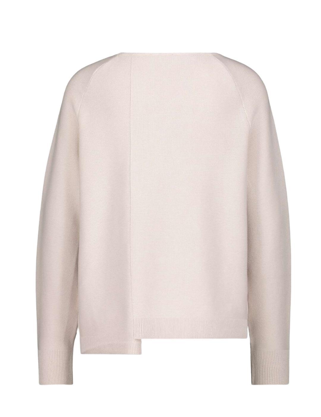 JERSEY ASIMÉTRICO DE ALGODÓN CON PEDRERÍA 