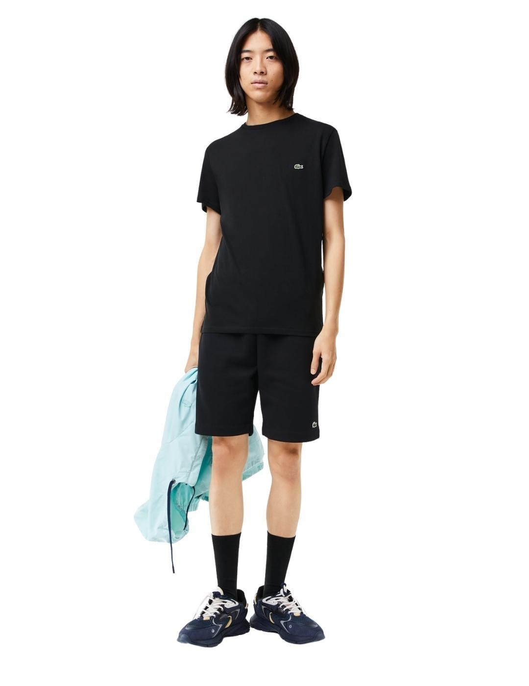 Lacoste Camiseta Negra de algodón