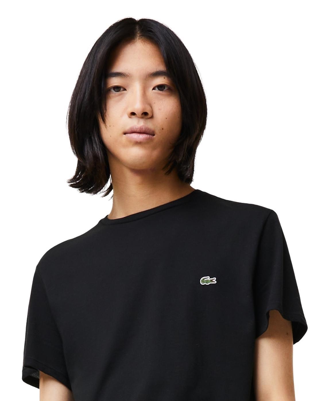 Lacoste Camiseta Negra de algodón