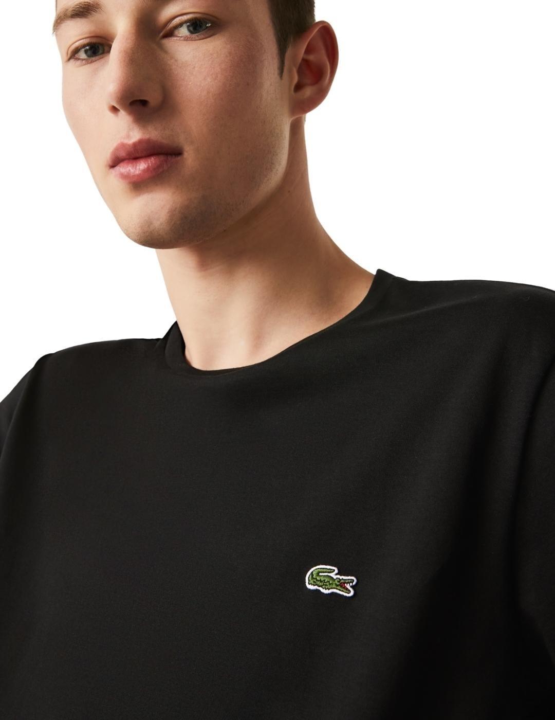 Lacoste Camiseta Negra de algodón