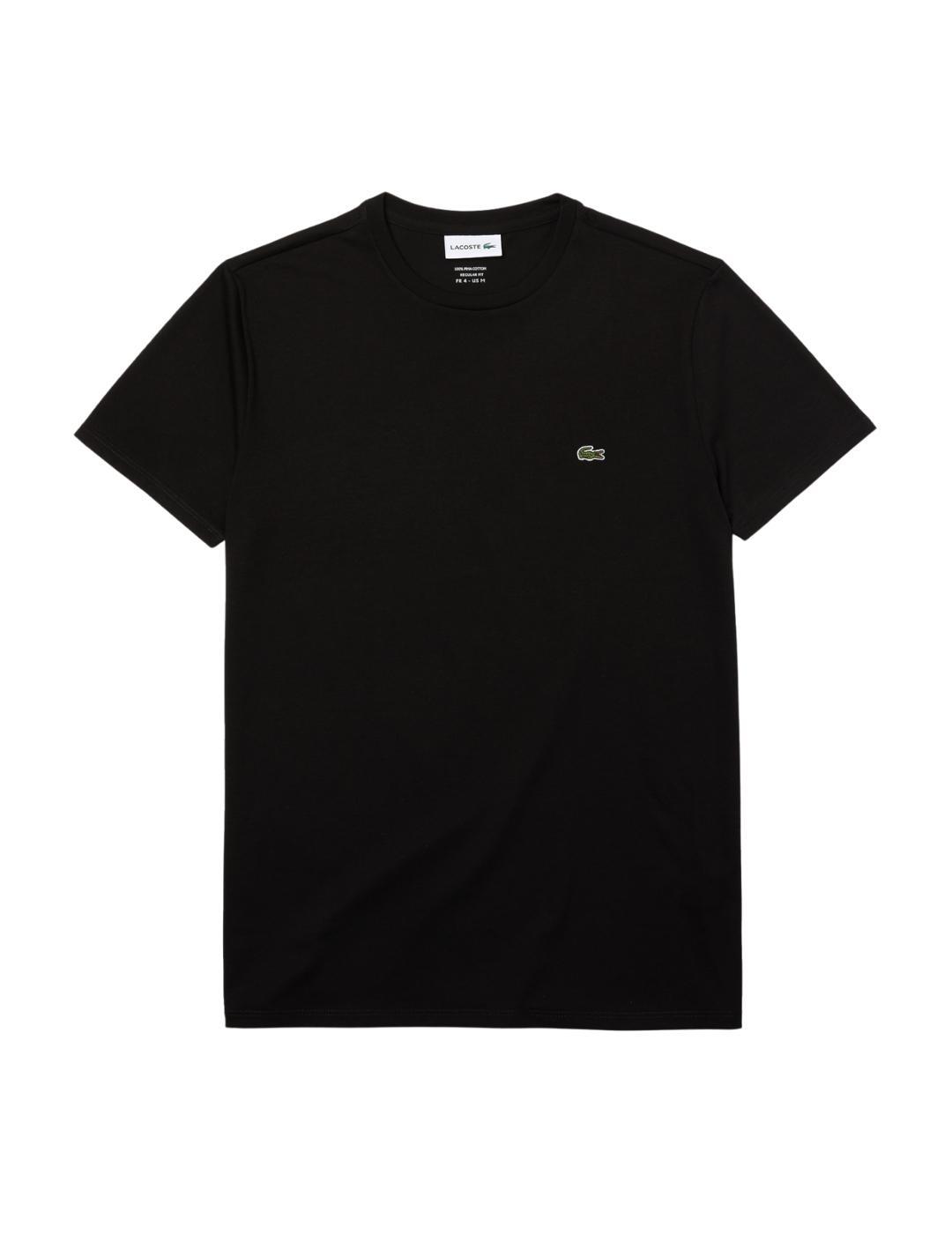 Lacoste Camiseta Negra de algodón