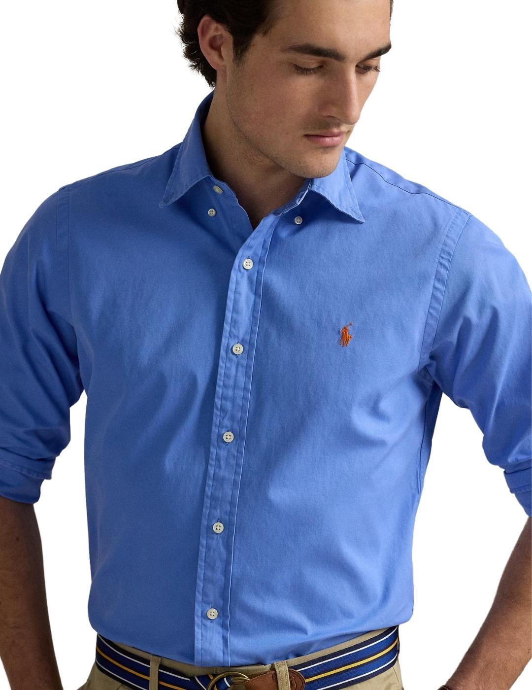Ralph Lauren Camisa manga larga azul
