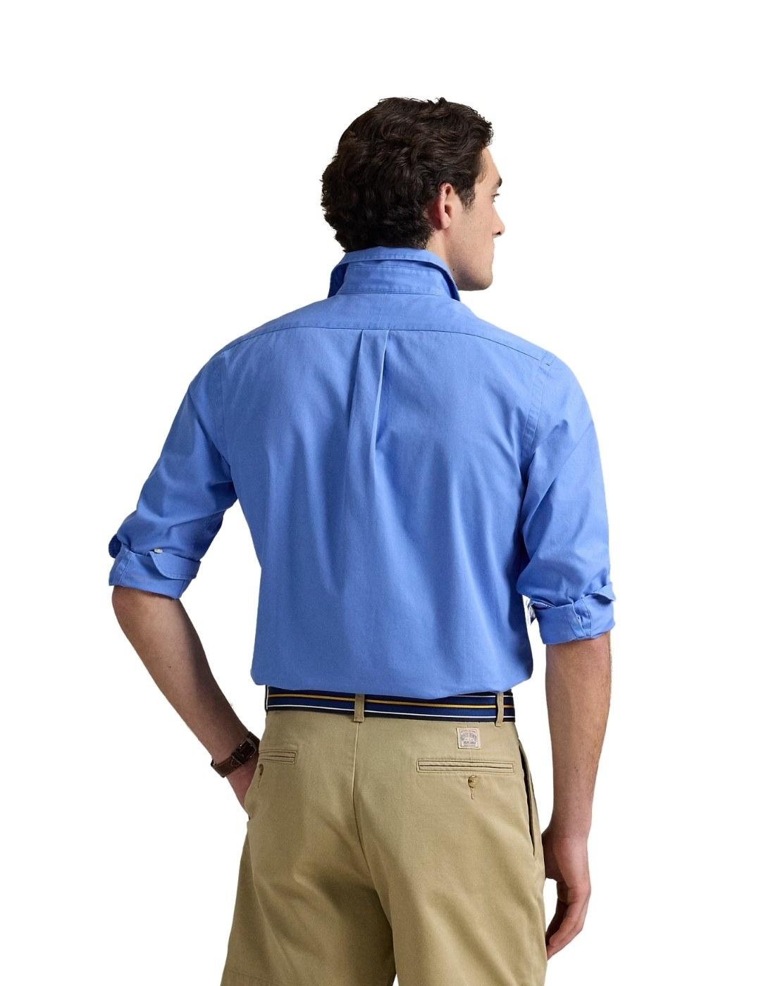 Ralph Lauren Camisa manga larga azul