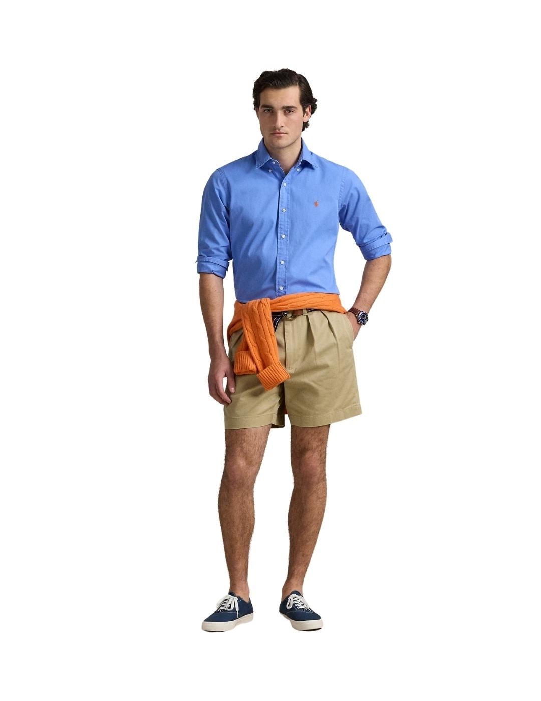 Ralph Lauren Camisa manga larga azul