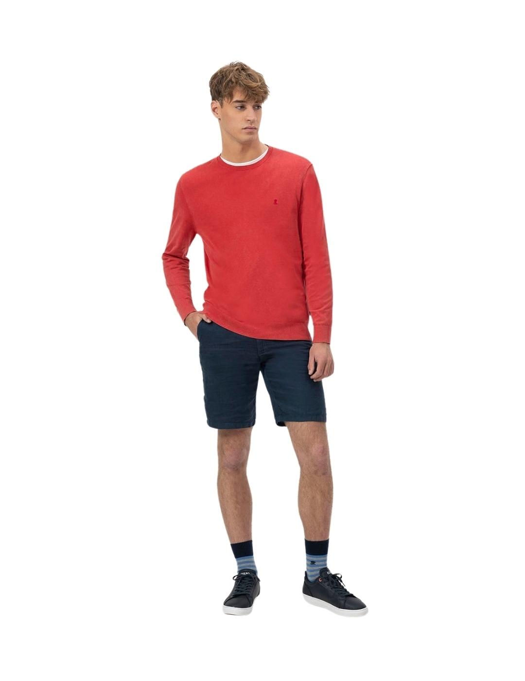 El Pulpo Jersey Lavado Básico Logo Rojo Delavé