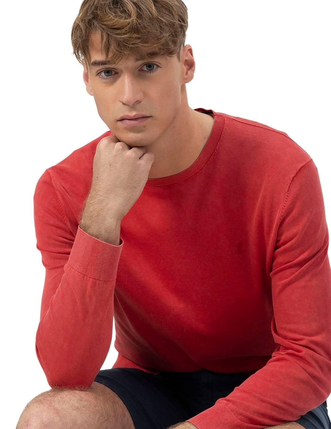 El Pulpo Jersey Lavado Básico Logo Rojo Delavé