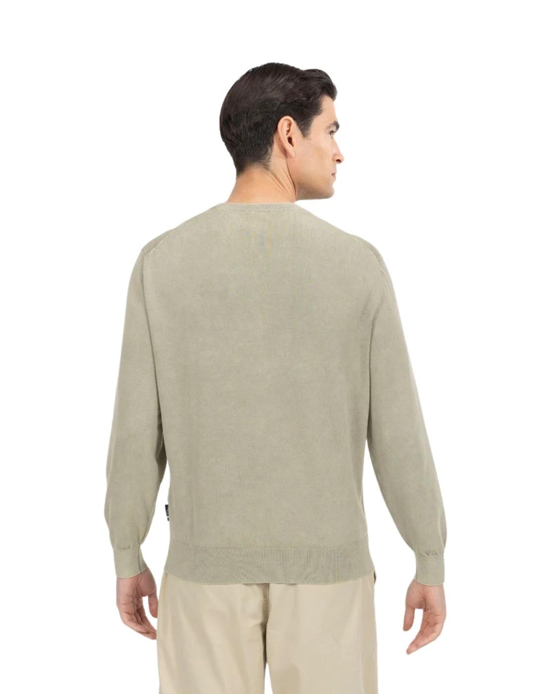 El Pulpo Jersey Lavado Básico Logo Verde Salvia