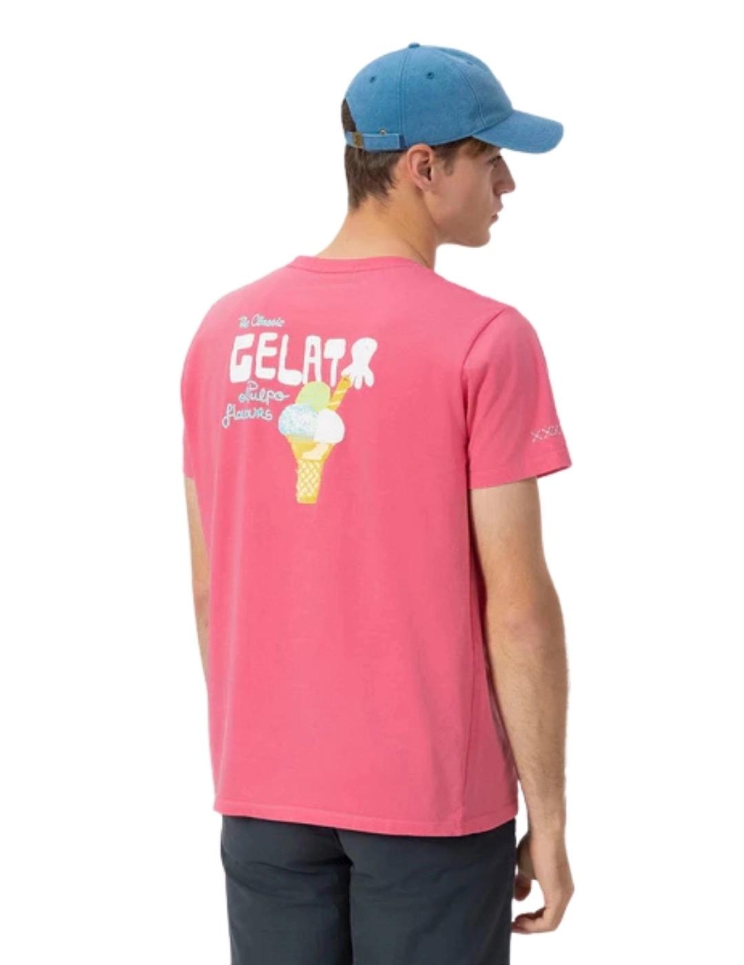 El Pulpo Camiseta Estampado Gelato Rosa Chicle