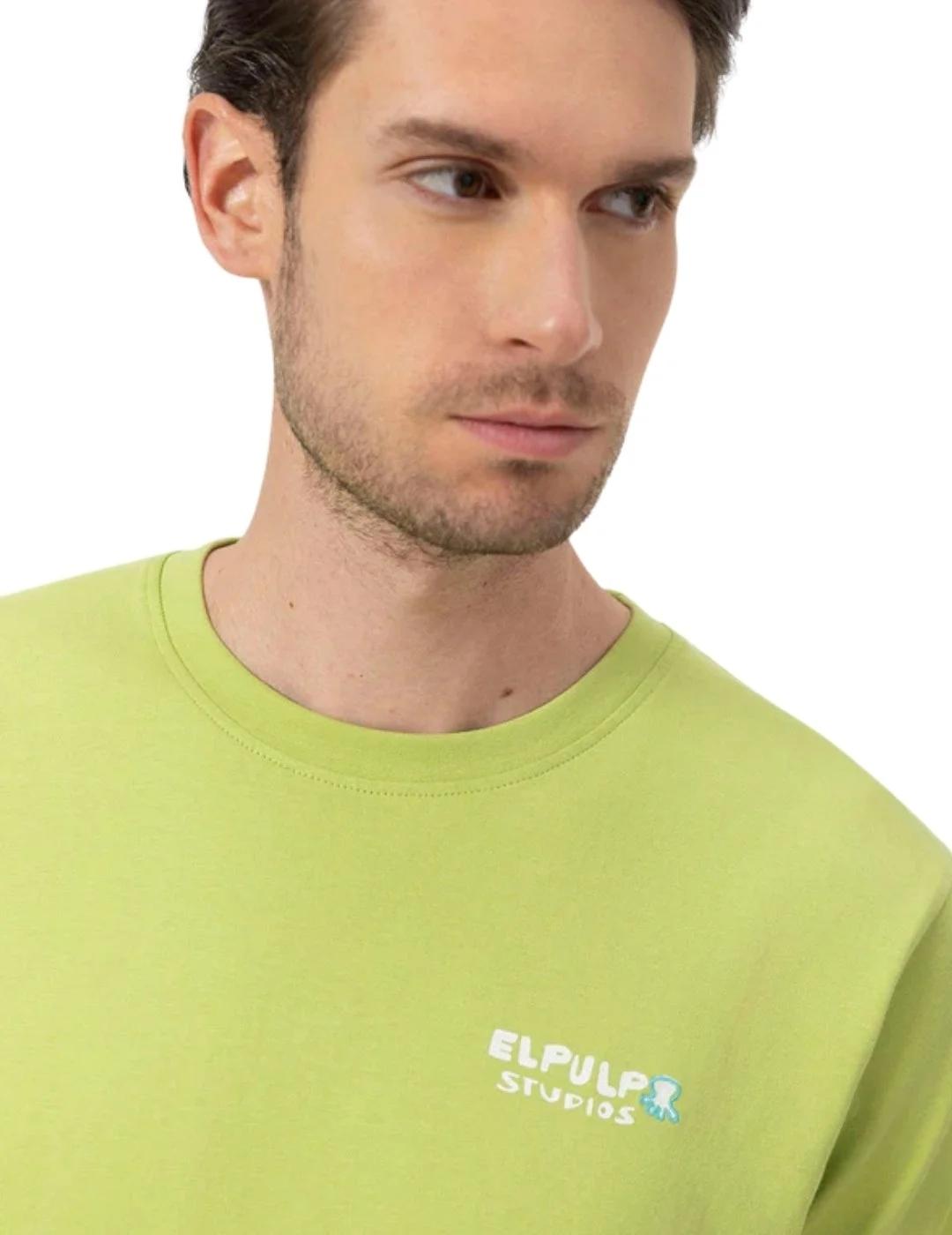 El Pulpo Camiseta Estampado Enjoy Life Verde