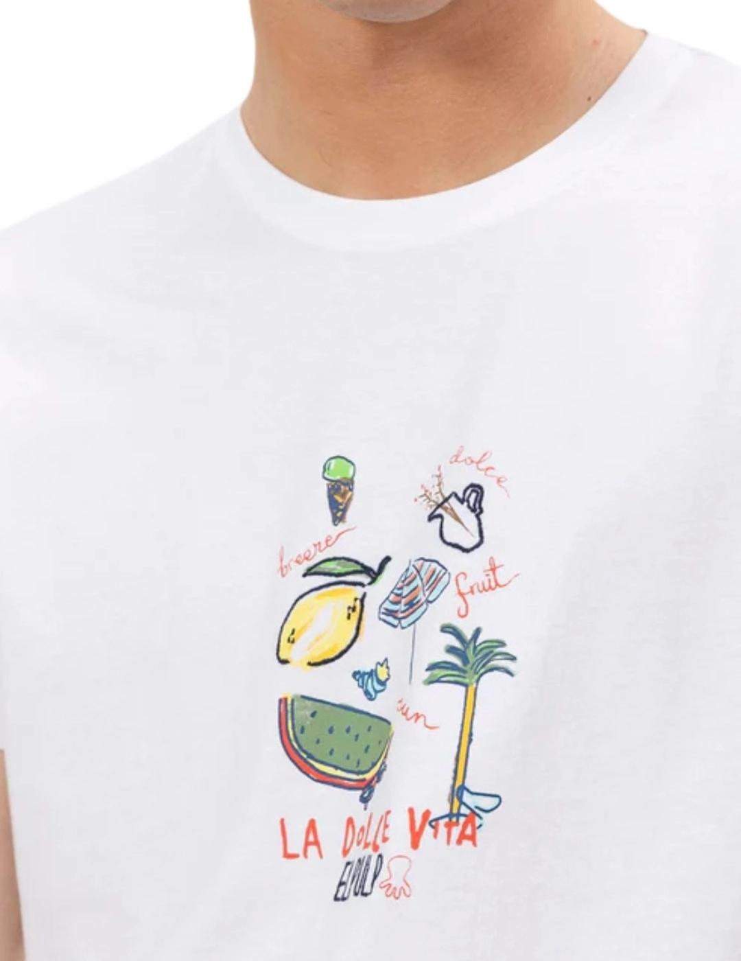 El Pulpo Camiseta Estampado La Dolce Vita Blanco