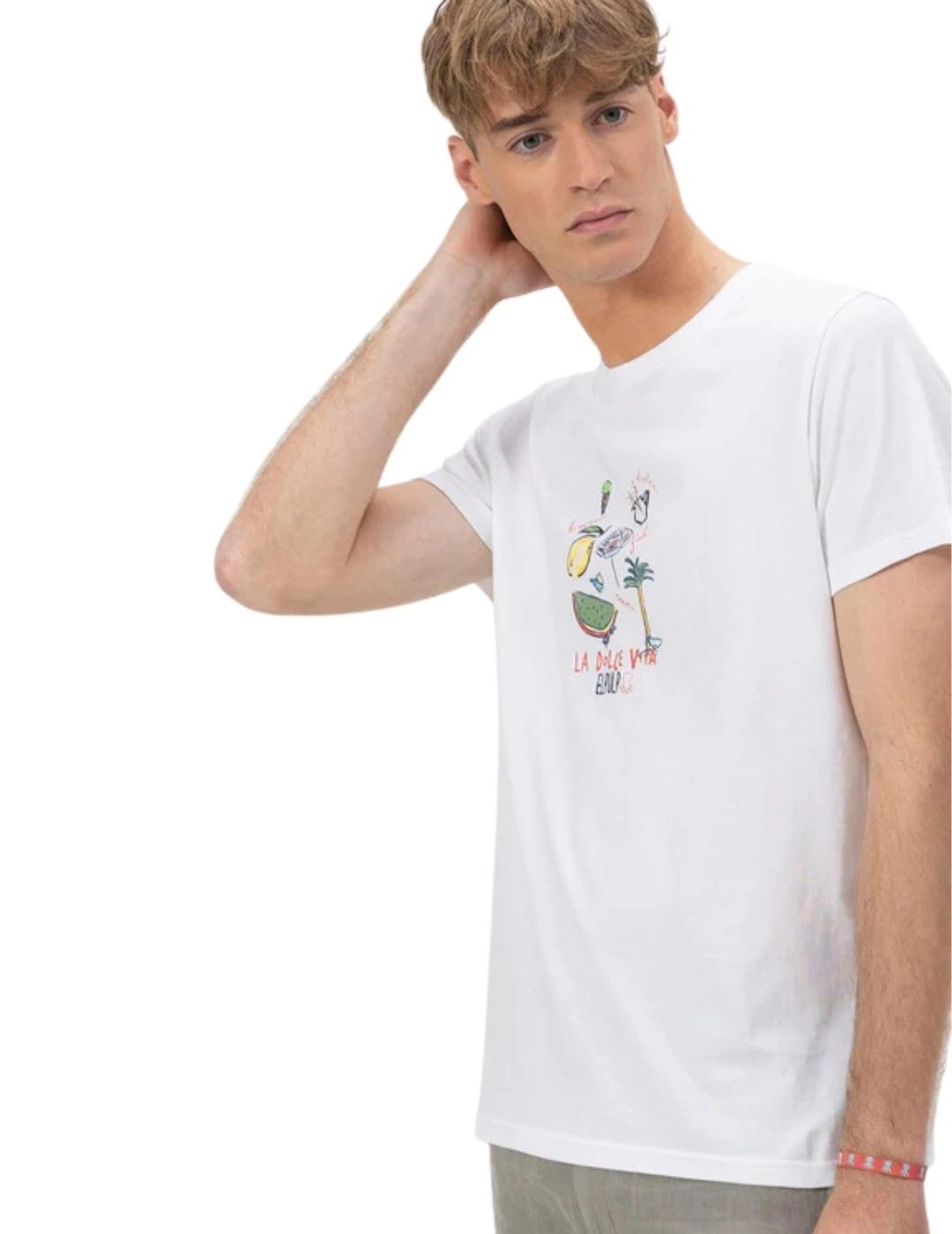 El Pulpo Camiseta Estampado La Dolce Vita Blanco