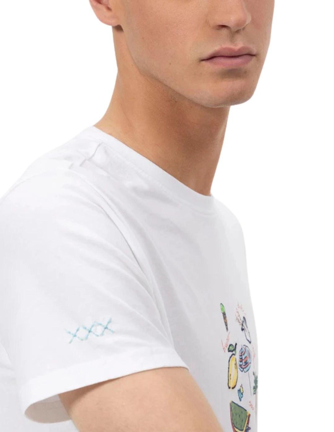 El Pulpo Camiseta Estampado La Dolce Vita Blanco
