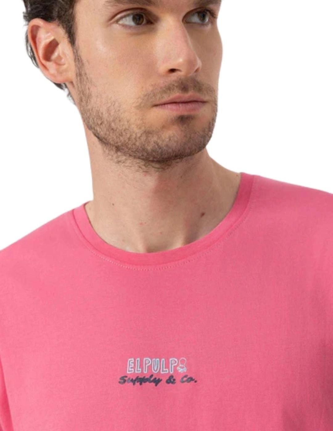 El Pulpo Camiseta Estampado Salty Waves Rosa