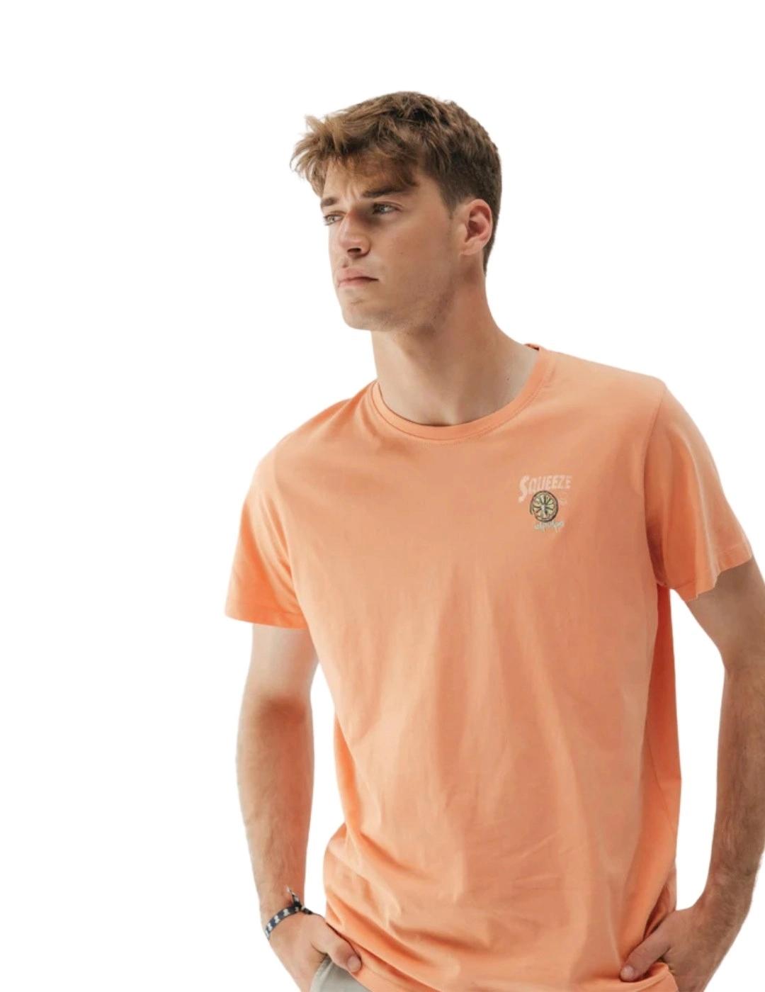 El Pulpo Camiseta estampado Squeeze Melocotón