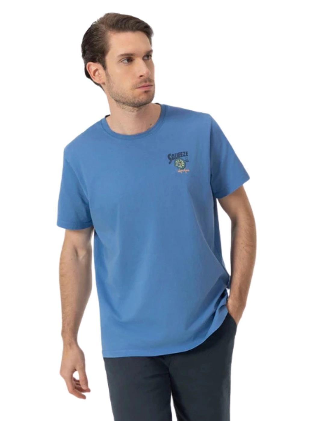 El Pulpo Camiseta Estampado Squeeze Índigo