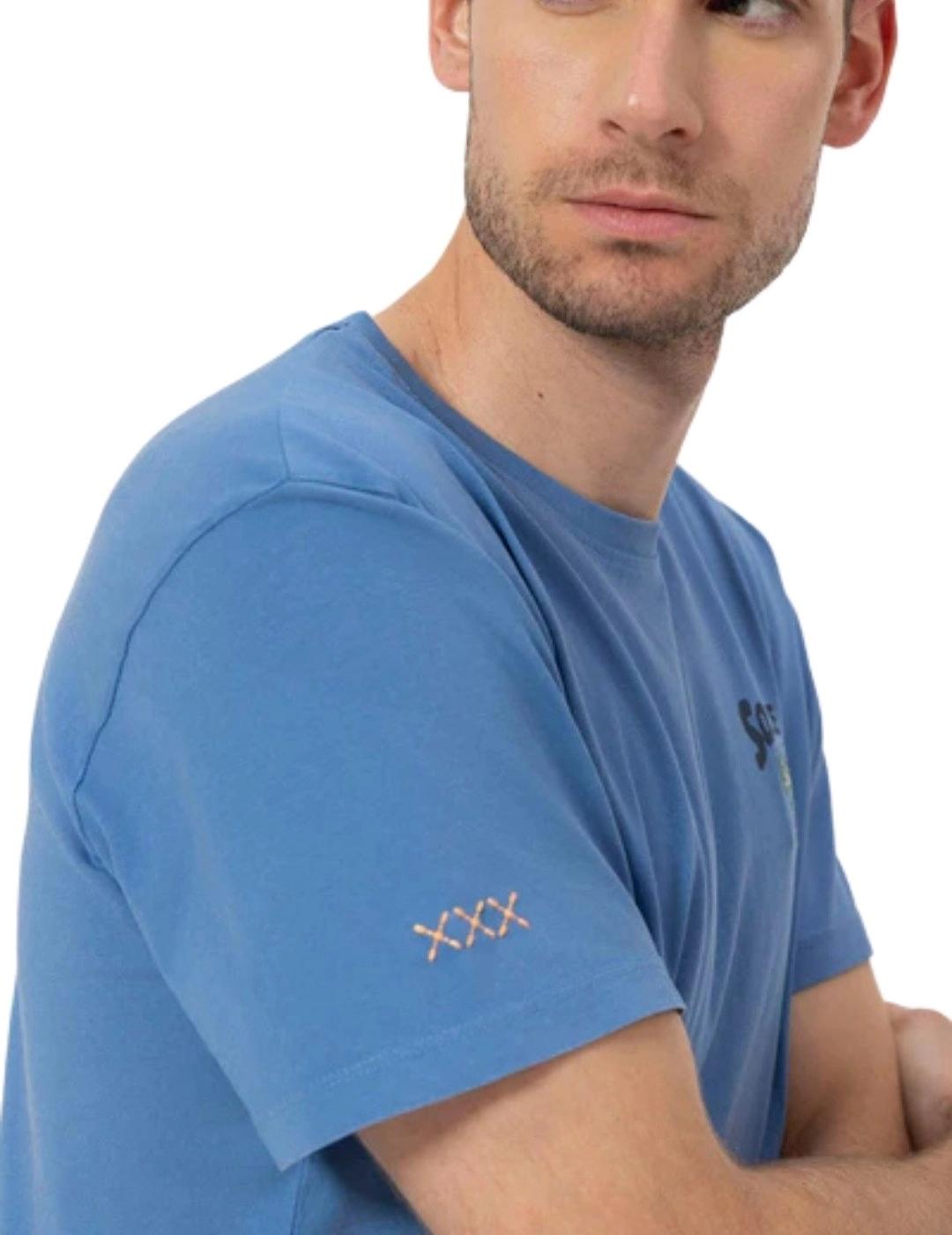 El Pulpo Camiseta Estampado Squeeze Índigo