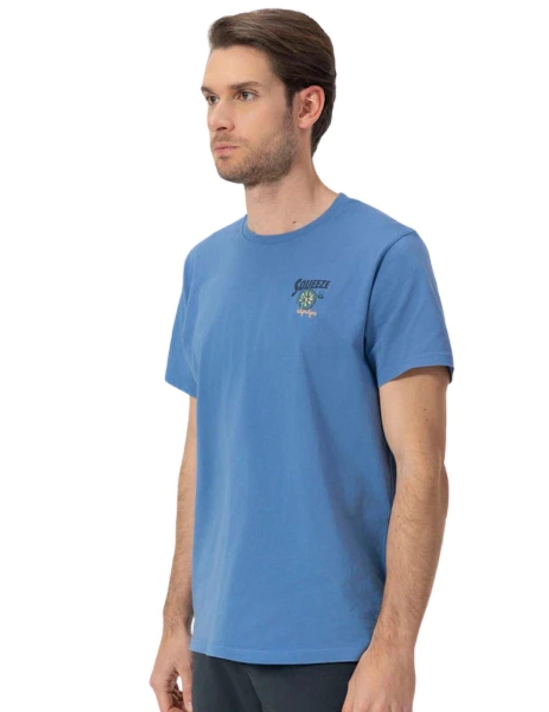El Pulpo Camiseta Estampado Squeeze Índigo