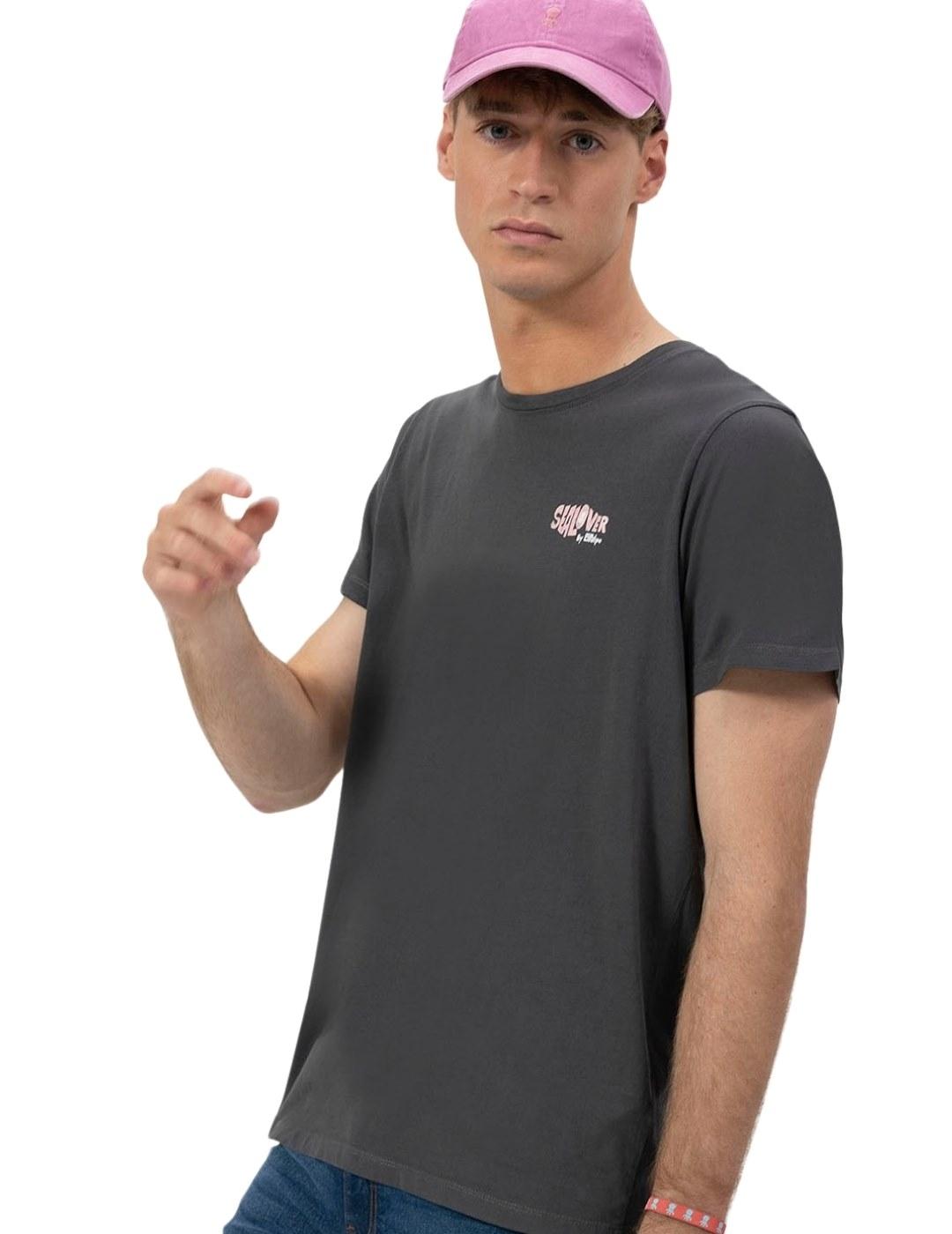 El Pulpo Camiseta Estampado Surfing Waves Antracit