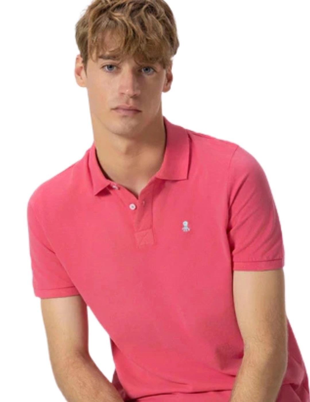 El Pulpo Polo Lavado Bordados A Contraste Blanco