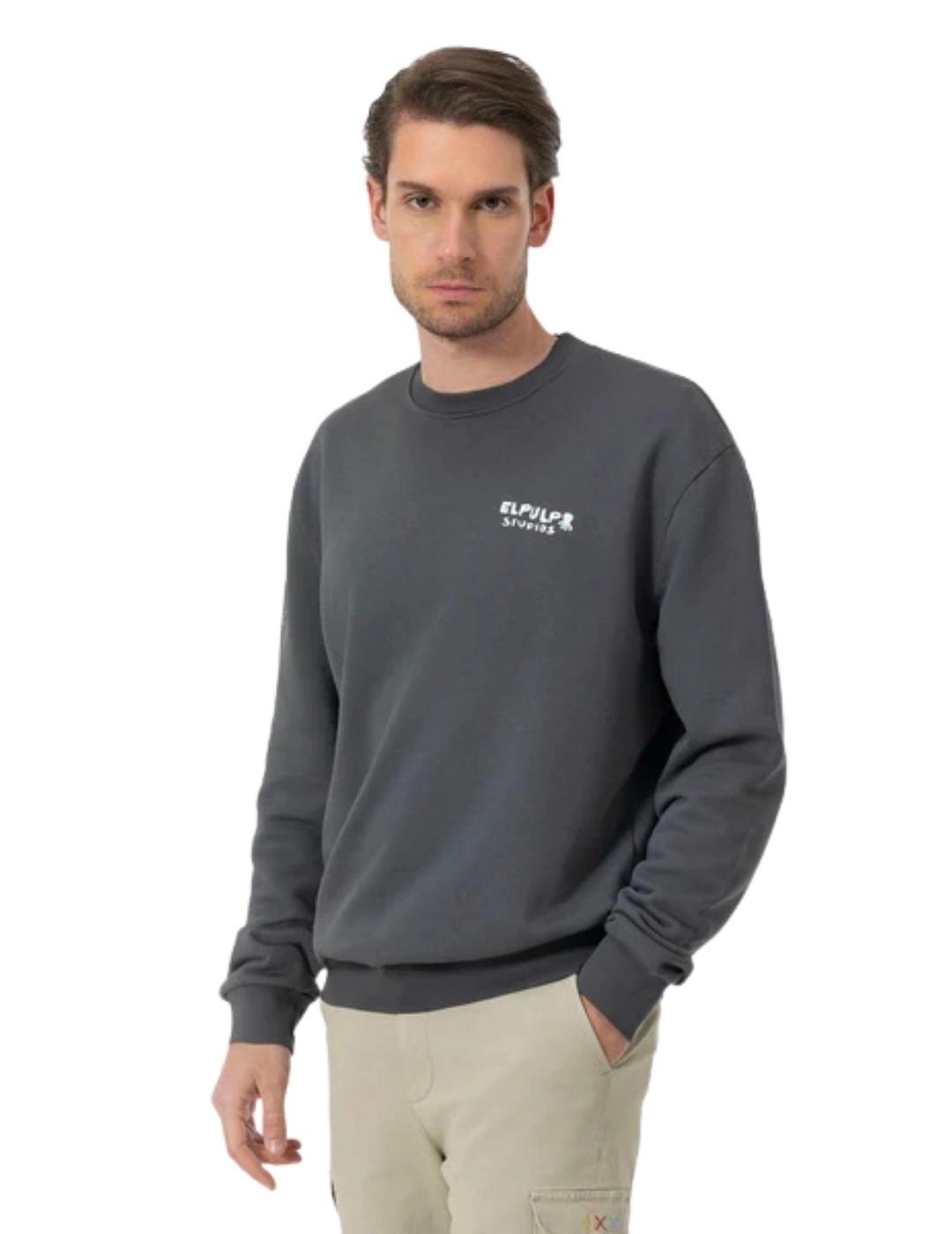 El Pulpo Sudadera Estampado Enjoy Life Antracita