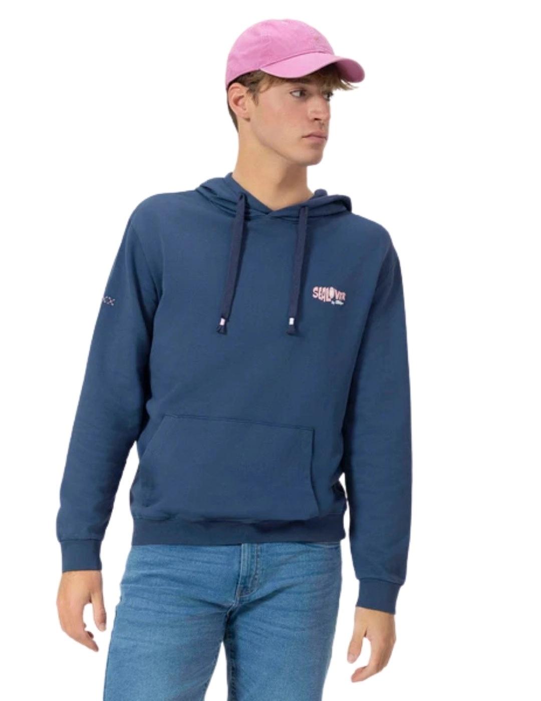 El Pulpo Sudadera Capucha Estampado Surfing Marino