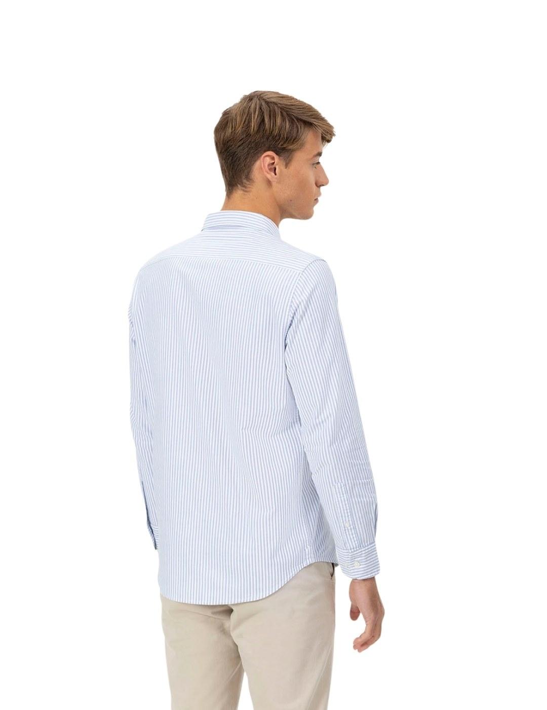 El Pulpo Camisa Oxford Cuello Botón Rayas Azul