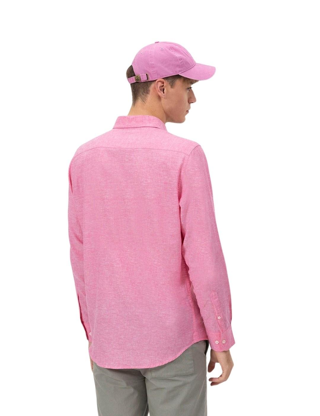 El Pulpo Camisa Lino Fucsia