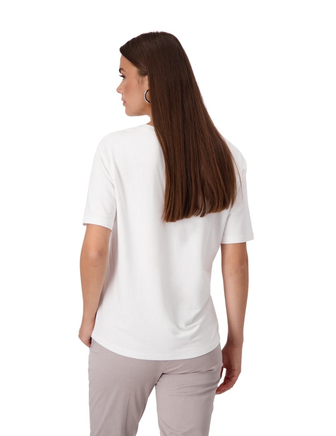 Monari Camiseta blanca con mariposas