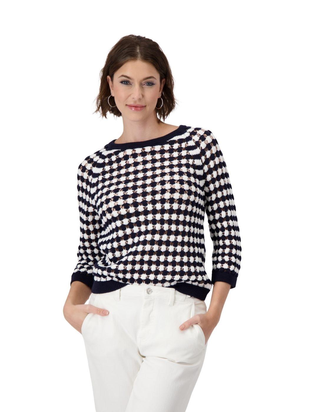 Monari Jersey estampado marino