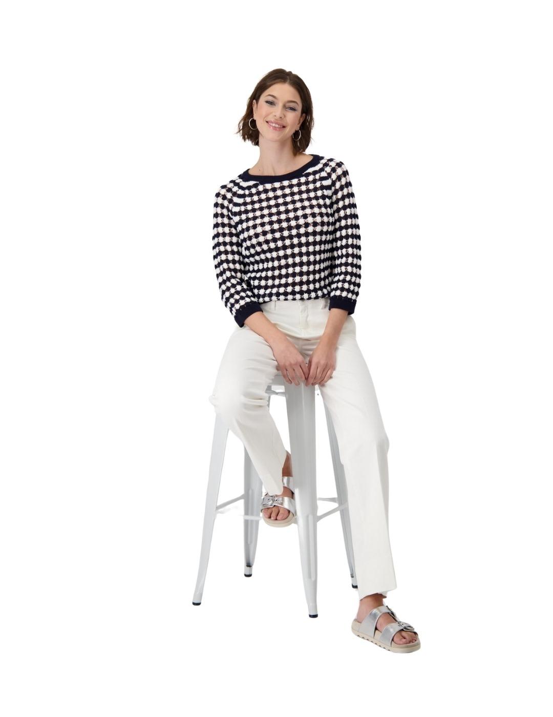 Monari Jersey estampado marino