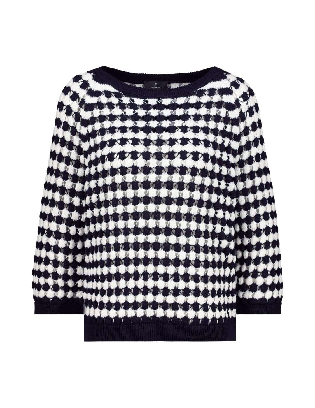 Monari Jersey estampado marino