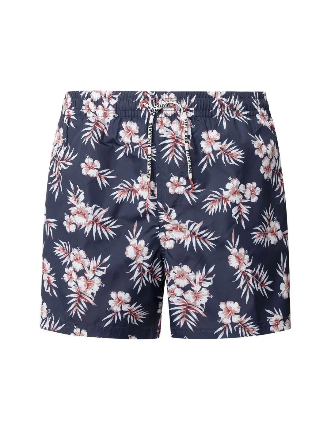 Pepe Jeans  Bañador estampado flores Azul marino