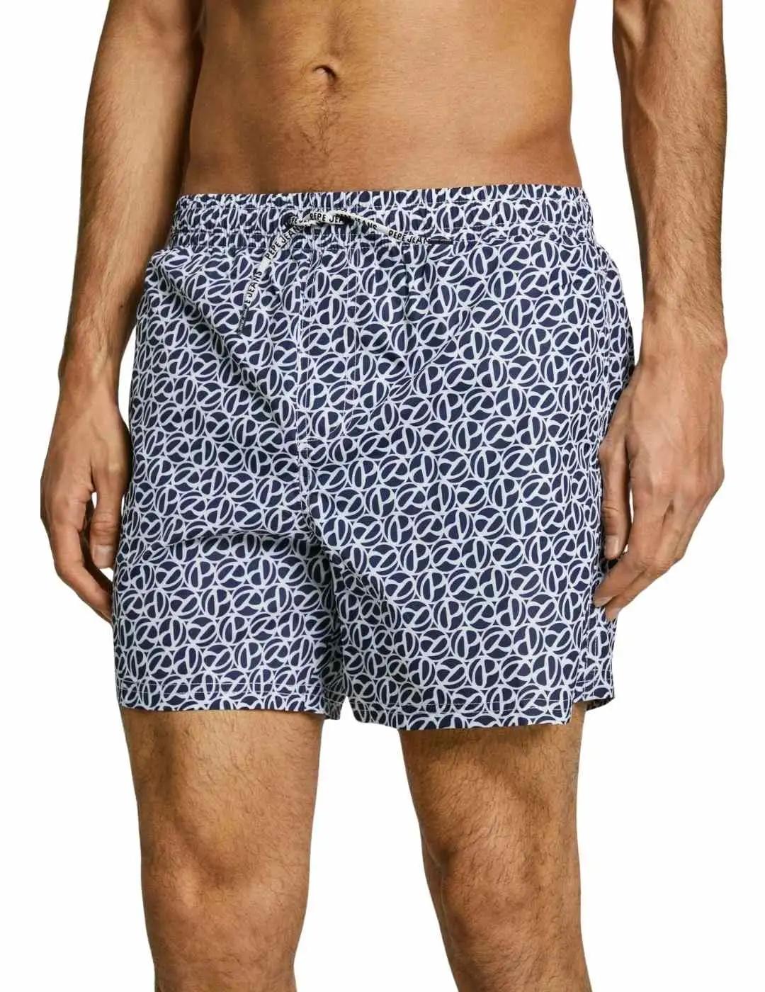 Pepe Jeans Bañador Print Azul marino