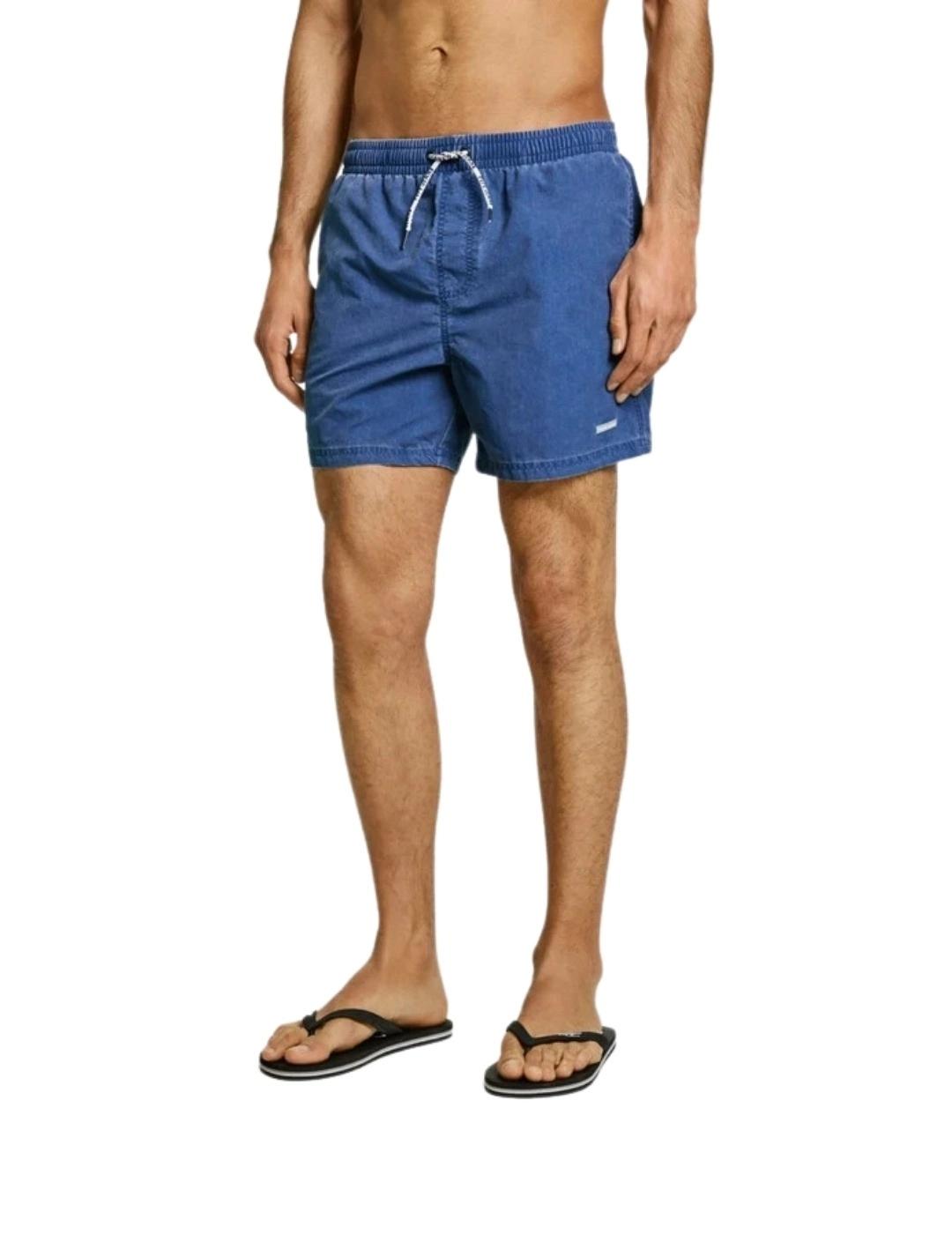 Pepe Jeans Bañador azul efecto lavado