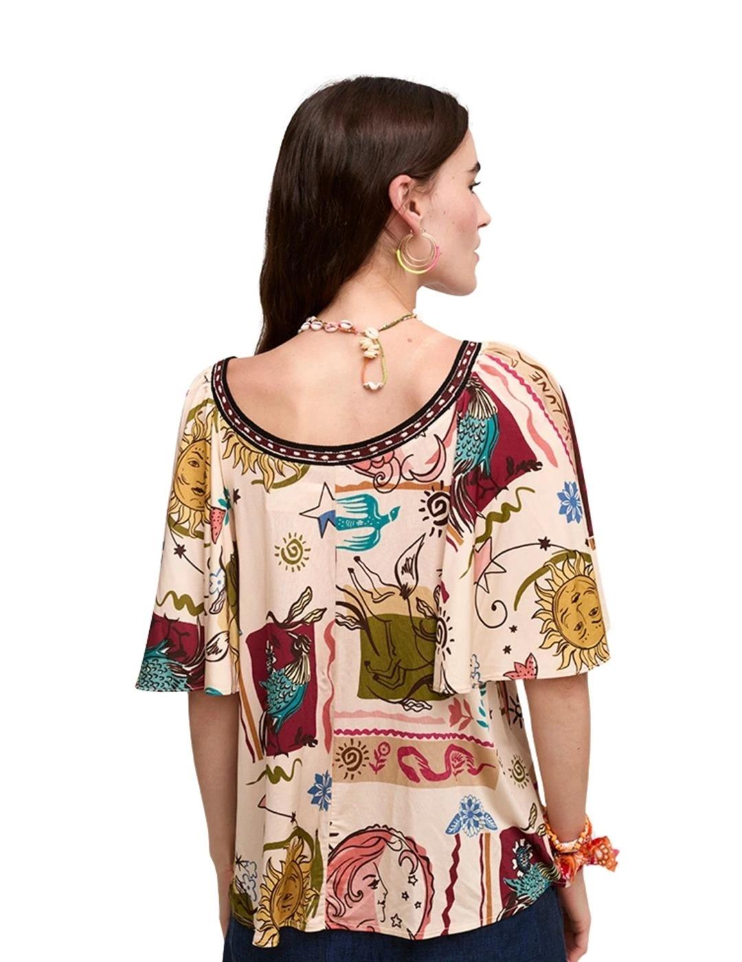 Aldo Martins Camiseta Pico manga corta Multicolor