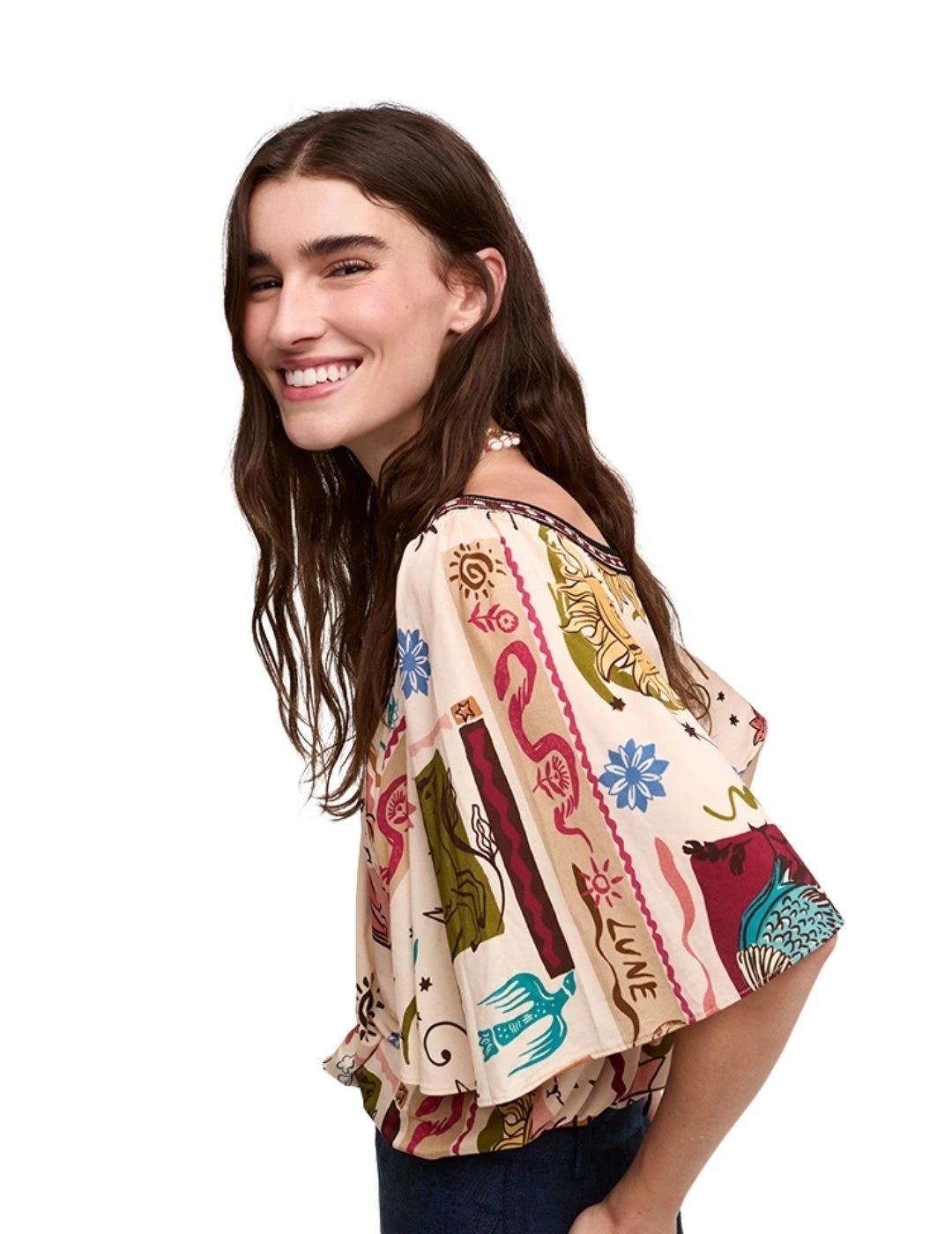 Aldo Martins Camiseta Pico manga corta Multicolor