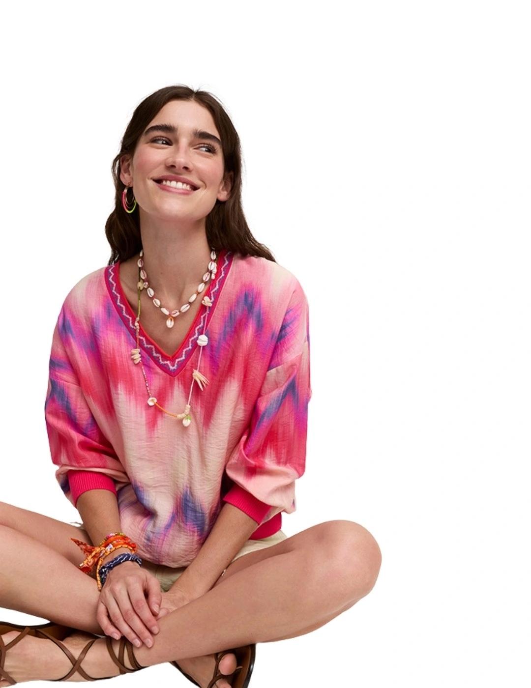 Aldo Martins Camiseta Multicolor rosa y lila