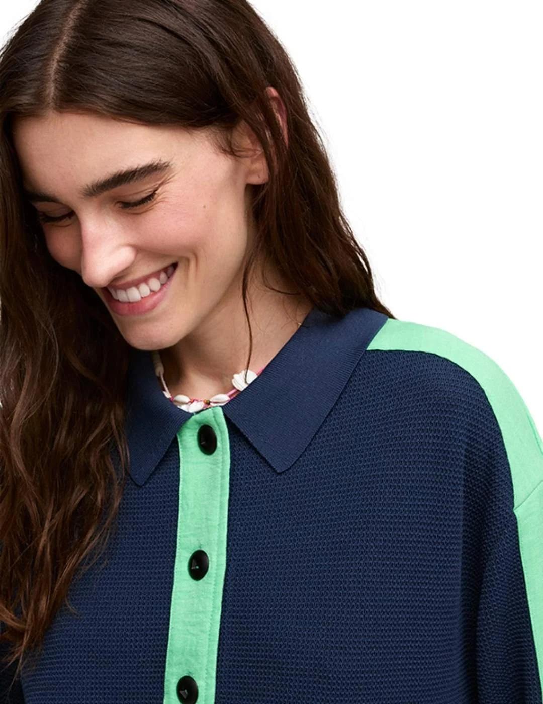 Aldo Martins Chaqueta Azul marino y verde