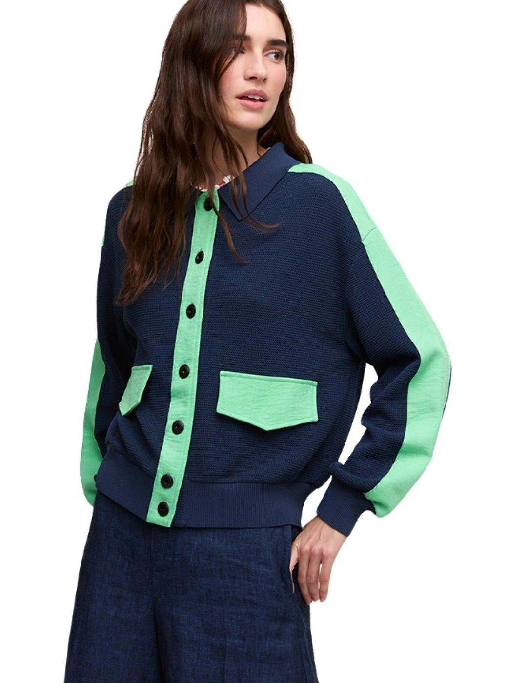 Aldo Martins Chaqueta Azul marino y verde