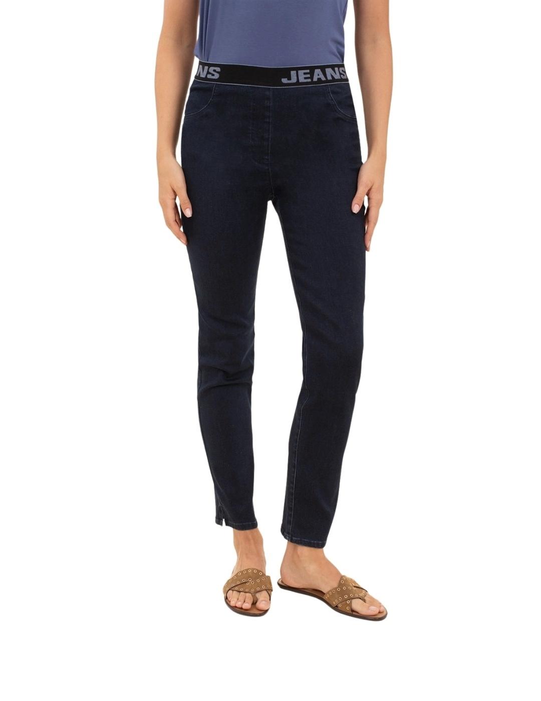 Anna Mora Pantalón Jegging Tejano oscuro