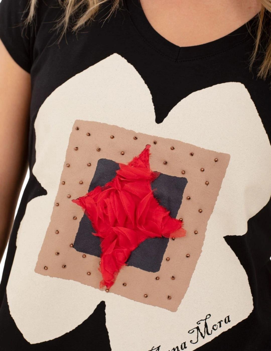 Anna Mora Camiseta Flor