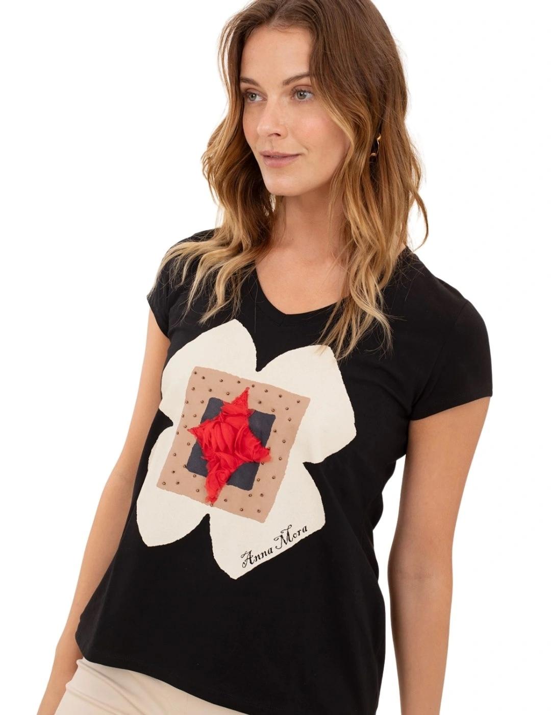 Anna Mora Camiseta Flor