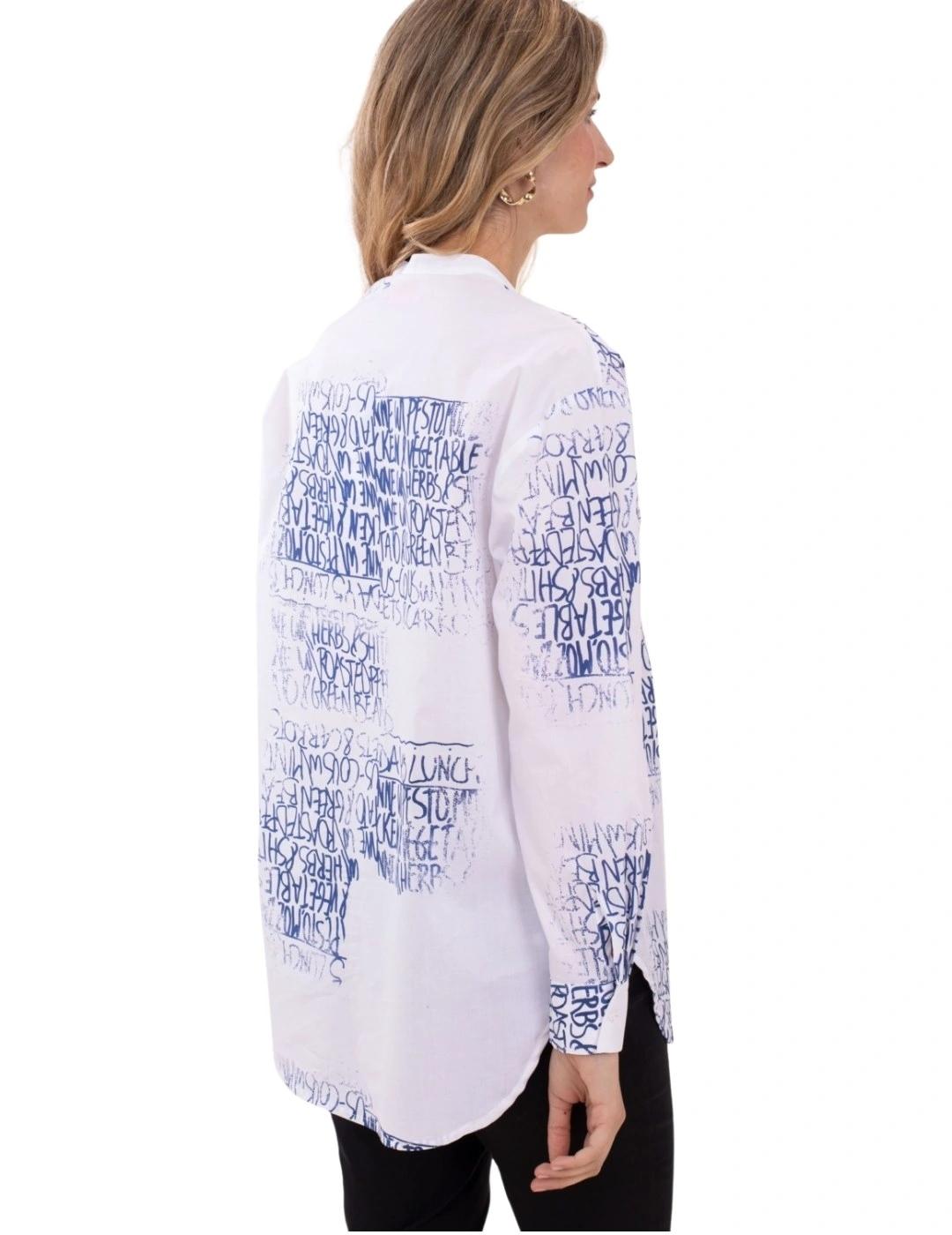 Anna Mora Camisa Letras Bicolor