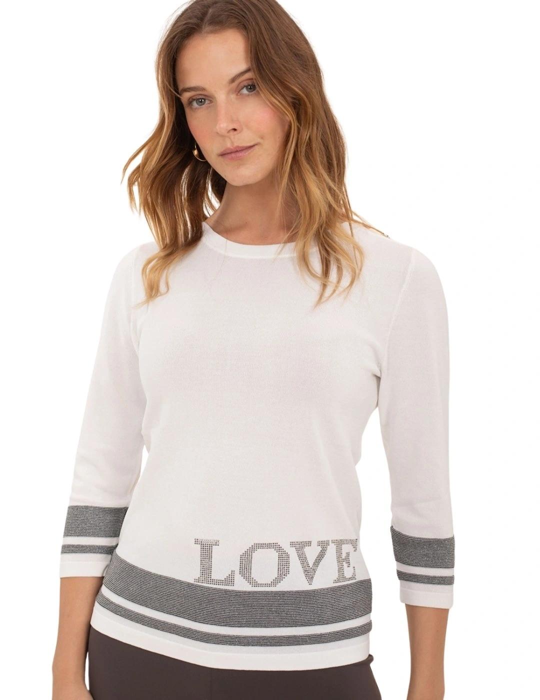 Anna Mora Jersey Blanco Love