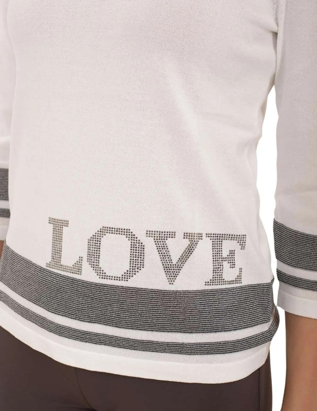 Anna Mora Jersey Blanco Love