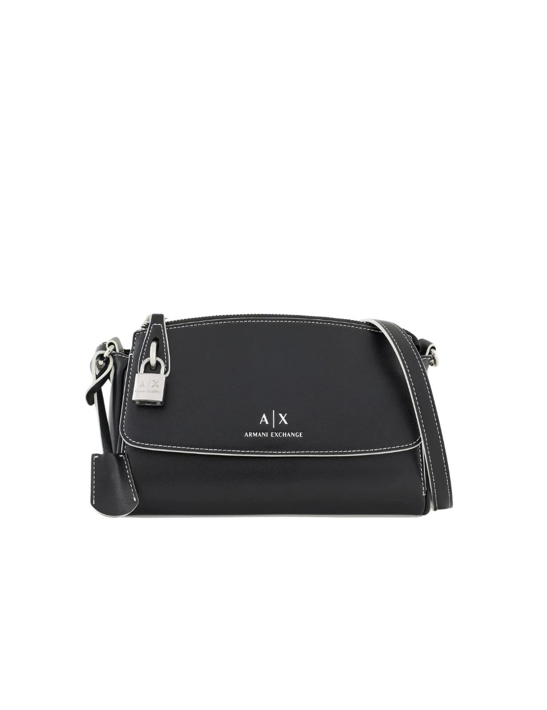 Armani Exchange Bolso negro de hombro