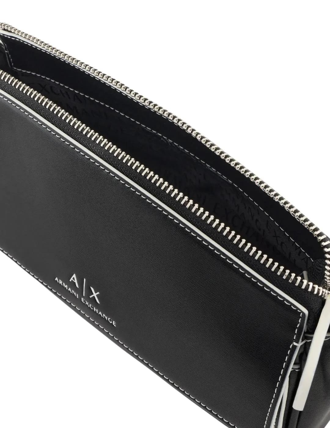 Armani Exchange Bolso negro de hombro