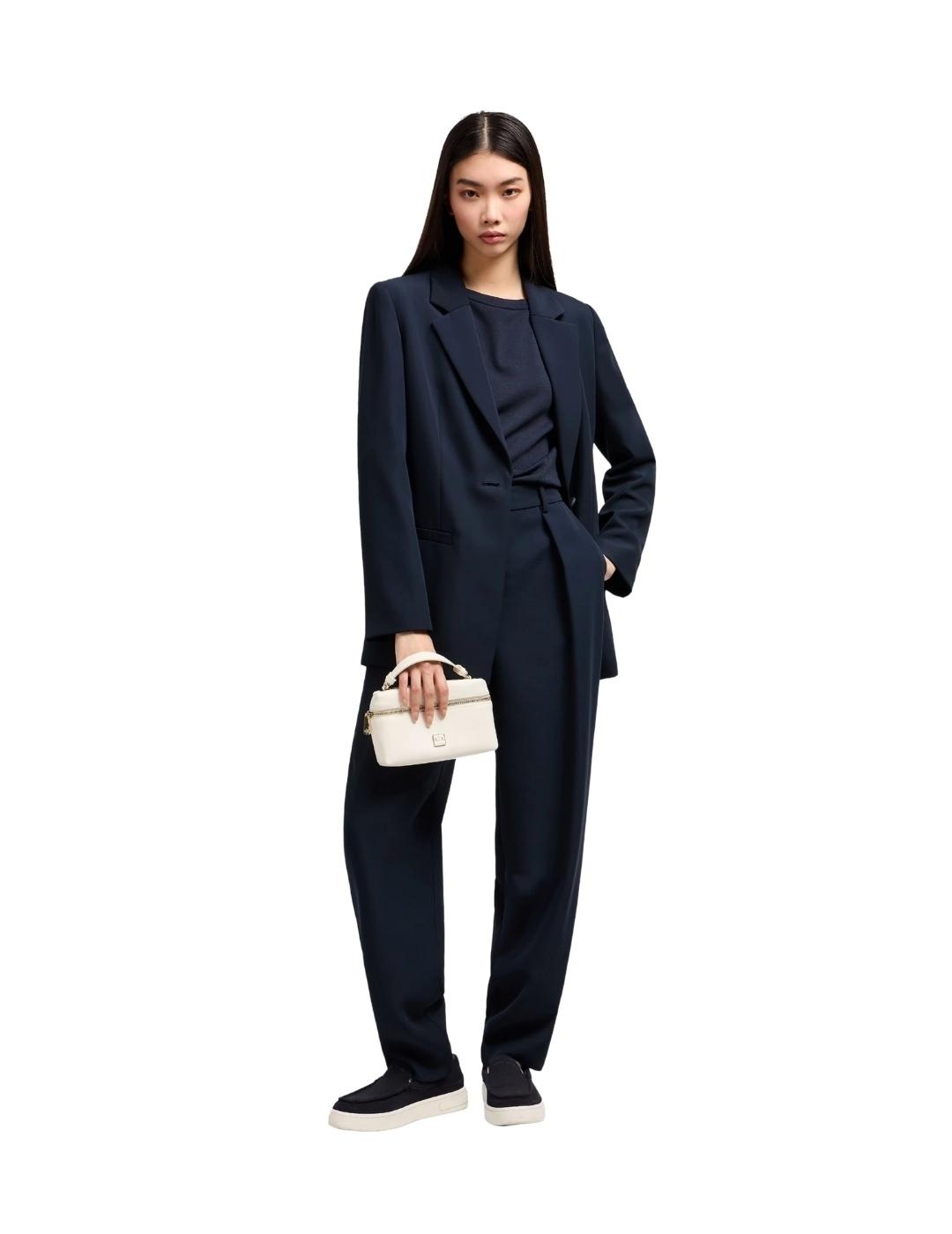 Armani Pantalones de mujer de vestir Azul marino