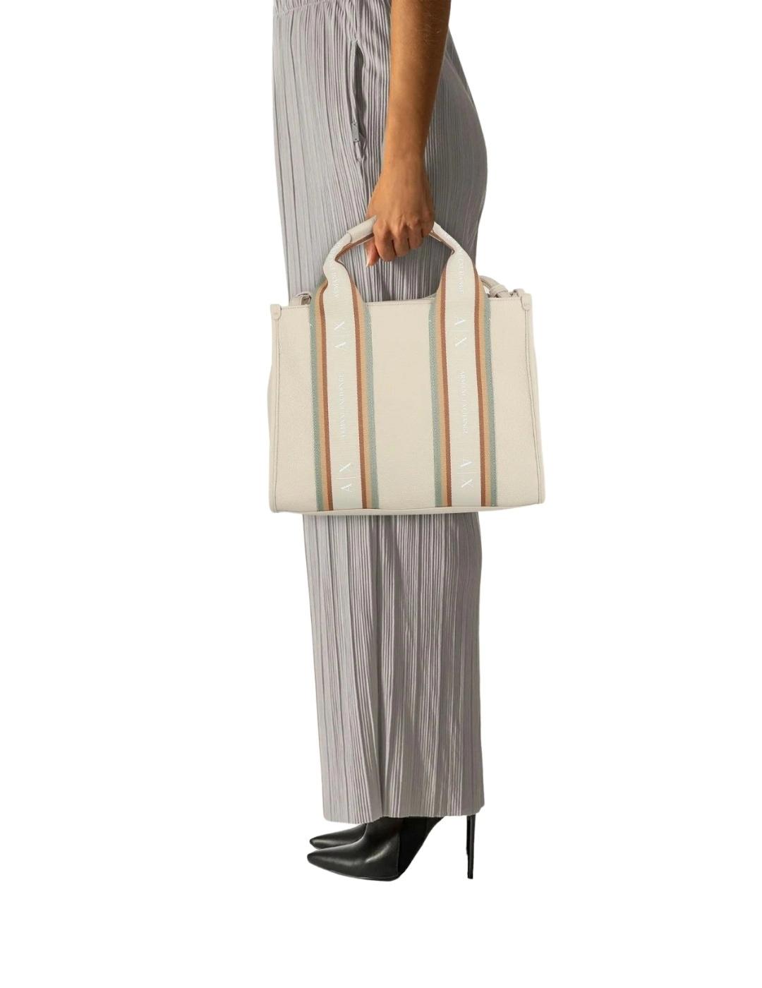 Armani Bolso Shopper color crema